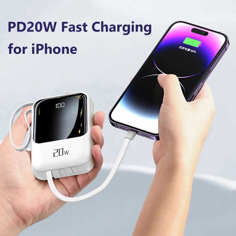 20000mAh Mini Power Bank PD 20W Fast Charging Powerbank LED Digital External Battery for iPhone 16 15 14 13 pro H251213