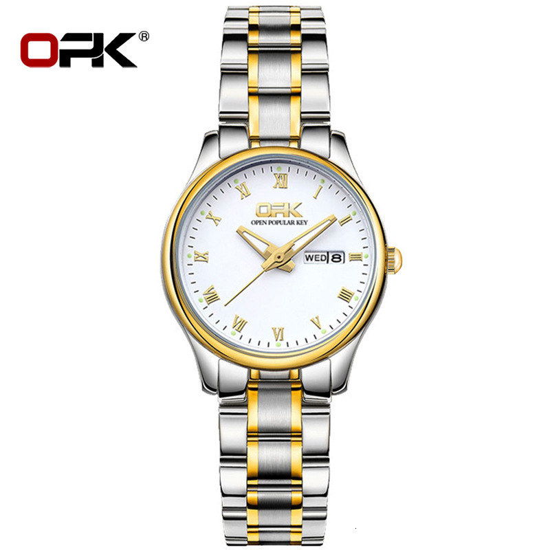 OPK Designer Women's Watch Waterproof Casual Outdoor Sports Wristwatch Free Shipping Wholesale Double Calendar Quartz Women's Watch