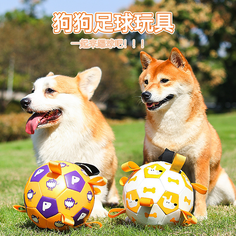 Pet Toy Ball Dog Outdoor Pet Toy Sound Inflatable Football Dog Toy Interactive Training