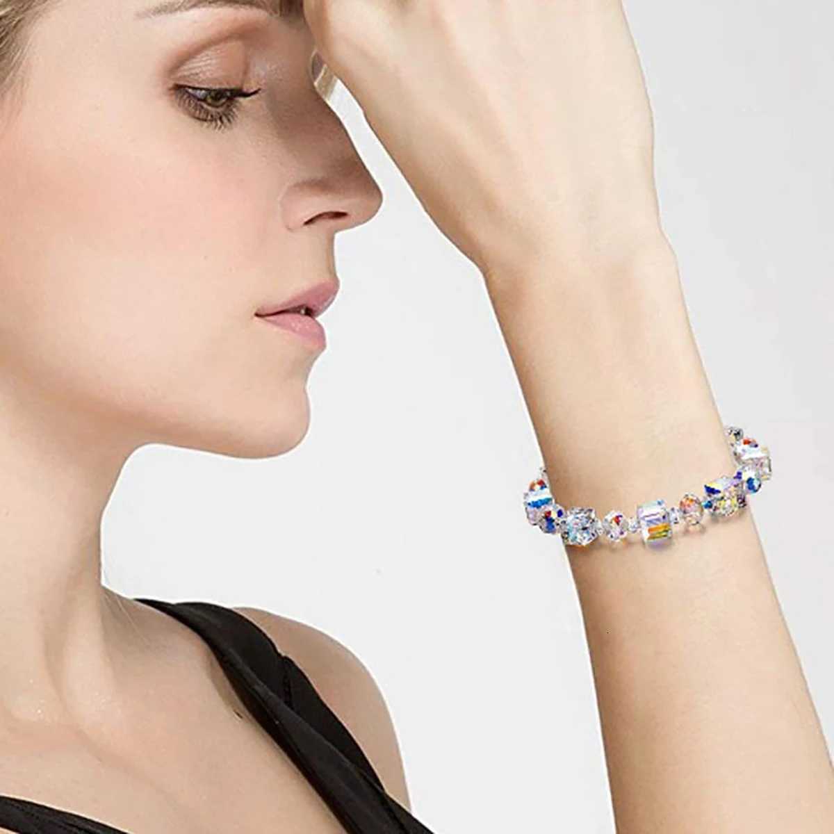 Luxury Party Geometric Sparkle Design with Artisan Crystal Beads Irregular Jewelry for Women M251213
