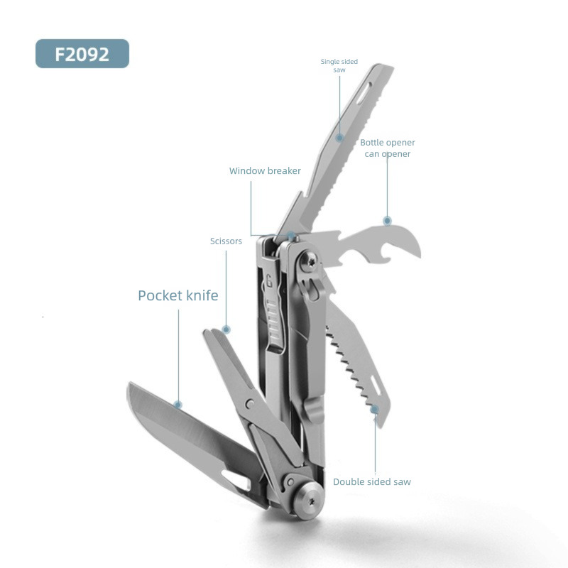 Multifunctional EDC Outdoor Tool Portable Camping Scissors Saw Survival Sharp Pocket Knife