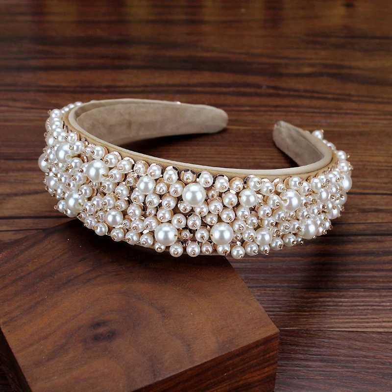 Handmade Fl Pearl Bridal bands For Wen Beaded Haiand Girls Elegant Wedding Hair Accories Y251213