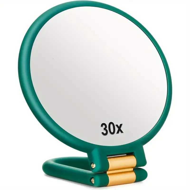 10/15/20/30X Magnifying Mirror Potable Hanheld Makeup Mirrors with Handle Adjustable Rotation Double Side Vanity Cosmetic MirrorT251213