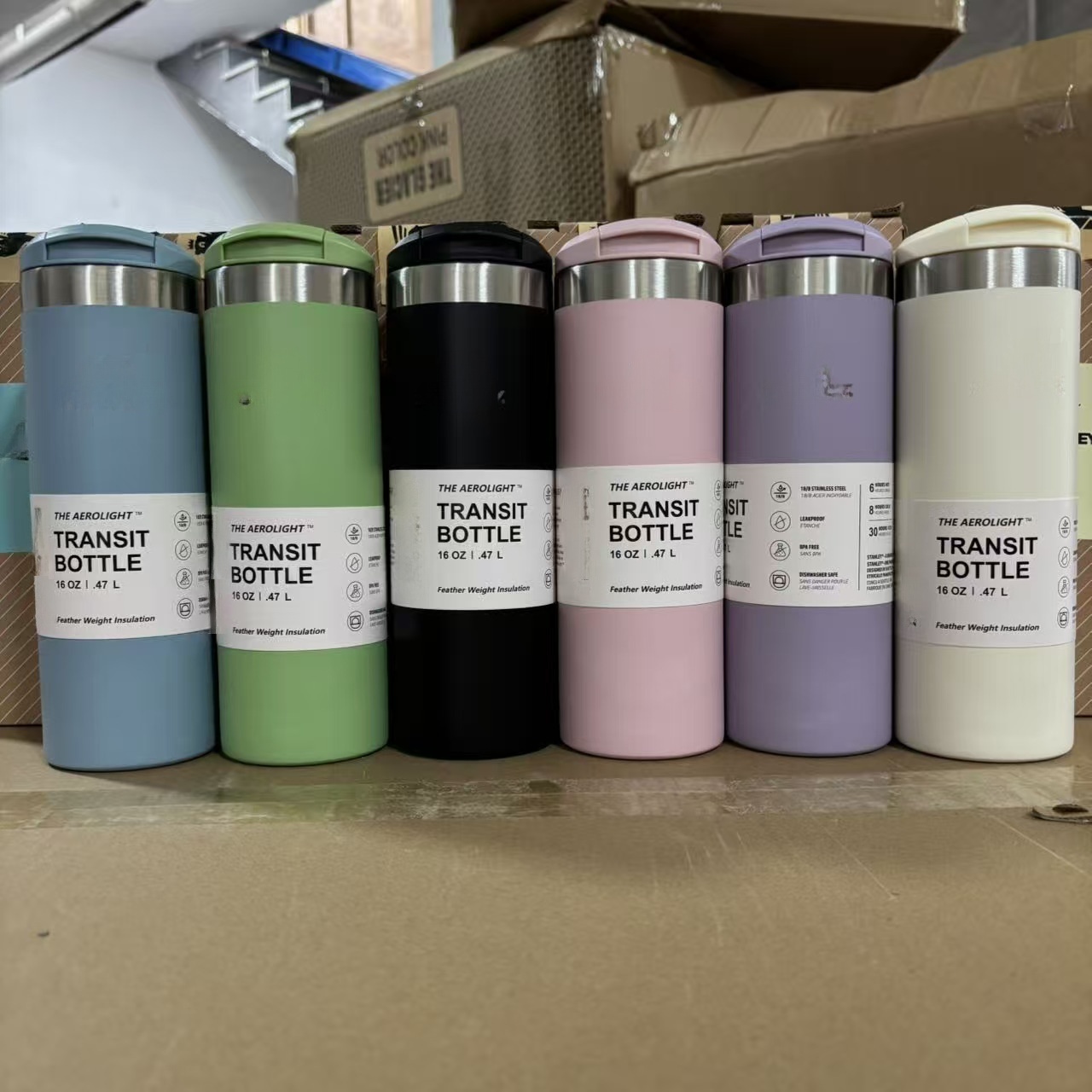 US Stock Travel Ice cup coffee cup 16oz Stainless Steel Vacuum Insulated Tumbler Outdoor sports insulated water bottle portable car insulated Cups.