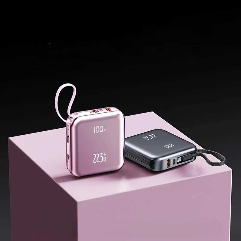 Certification 10000mAh 20000mAh Mini Power Bank with Built-in Cable and 225W Fast Charging Battery Pack For IPhone/ H251213