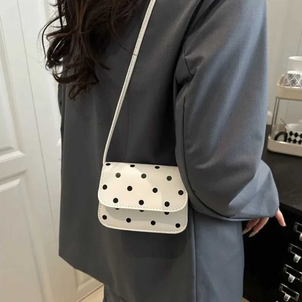 Mini Chic Casual Polka Dot Print Fashionable Shoulder Bag Womens Crossbody Bag Versatile Polyester Lining PU MaterialT251213