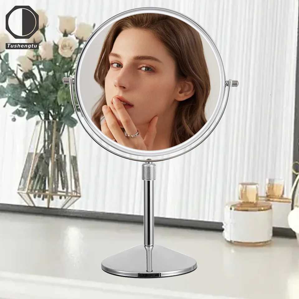 Tusheng Magnification Makeup Mirror 360 Rotating Professional Desktop Cosmetic Mirror 8 Double Sided Magnifier standT251213