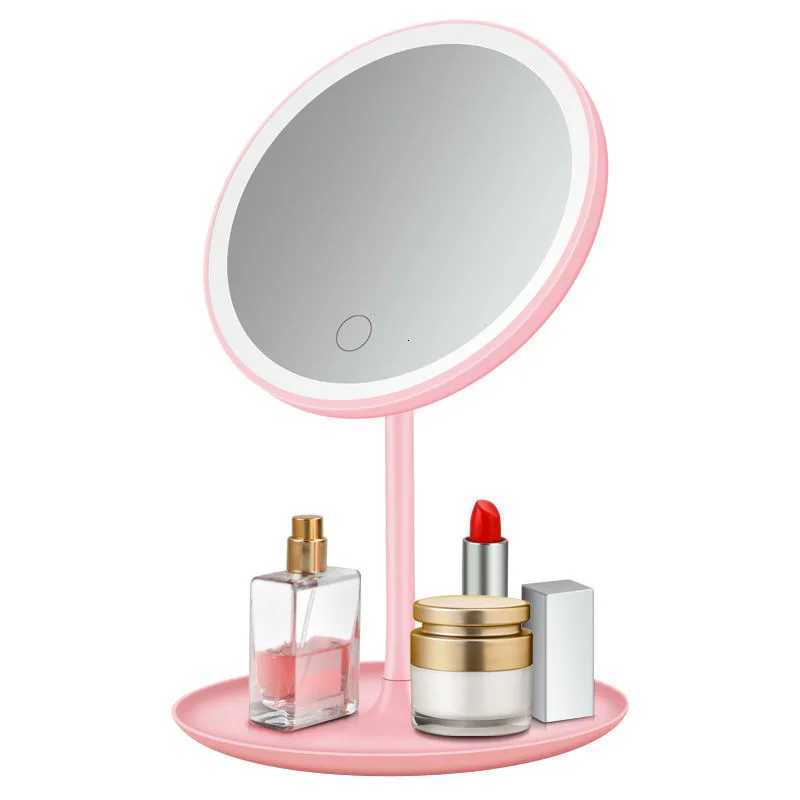 1200 mah LED Makeup Mirror 3 Color Light Adjustment Light Up at a Touch Ultra Long Endurance Tray Storage Table Vanity MirT251213