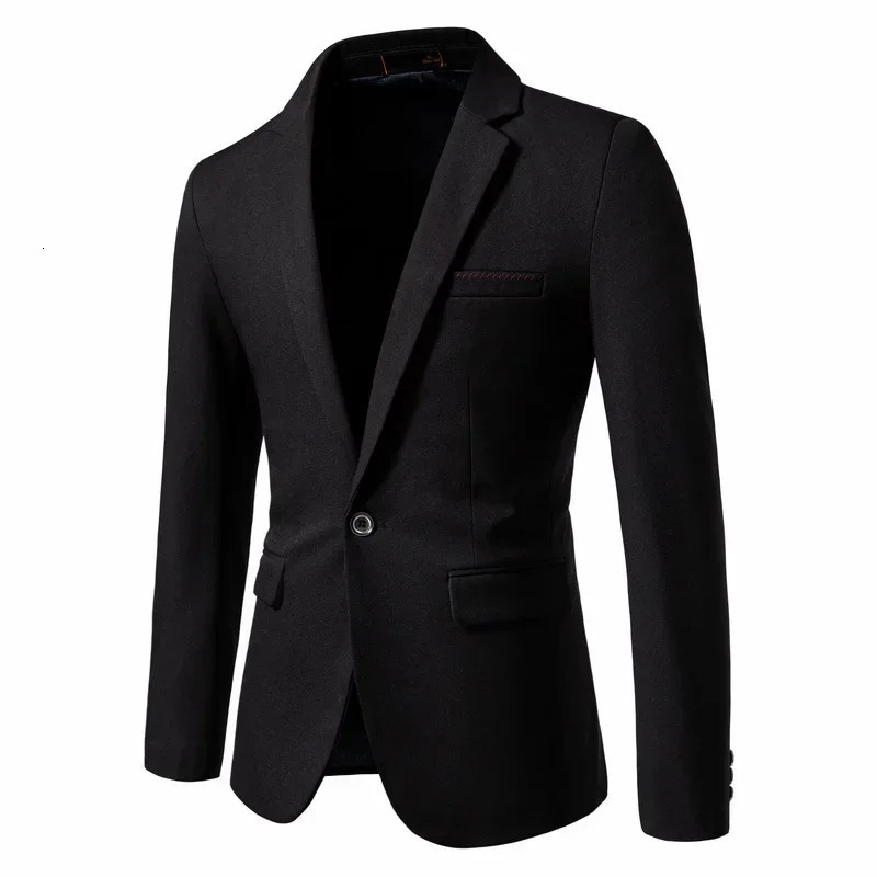 Spring Mens Western-style Blazer Single Breasted Pesalir Fabric Casual Slim Fit Wedding Suit Jacket For Men 251211