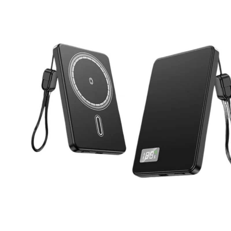 tra-thin Magnetic Charging Treasure Wireless External Battery Mobile Power H251213