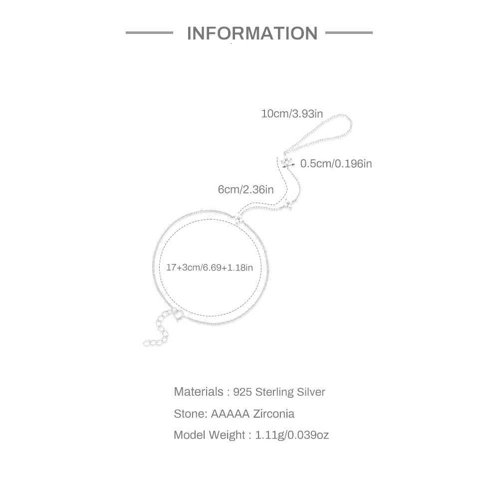 Aide 925 Sterling Silver Fine Jewelry Geometric Lucky Flower CZ Sparking Zircon s For Women Hand Chain s Jewelry M251213