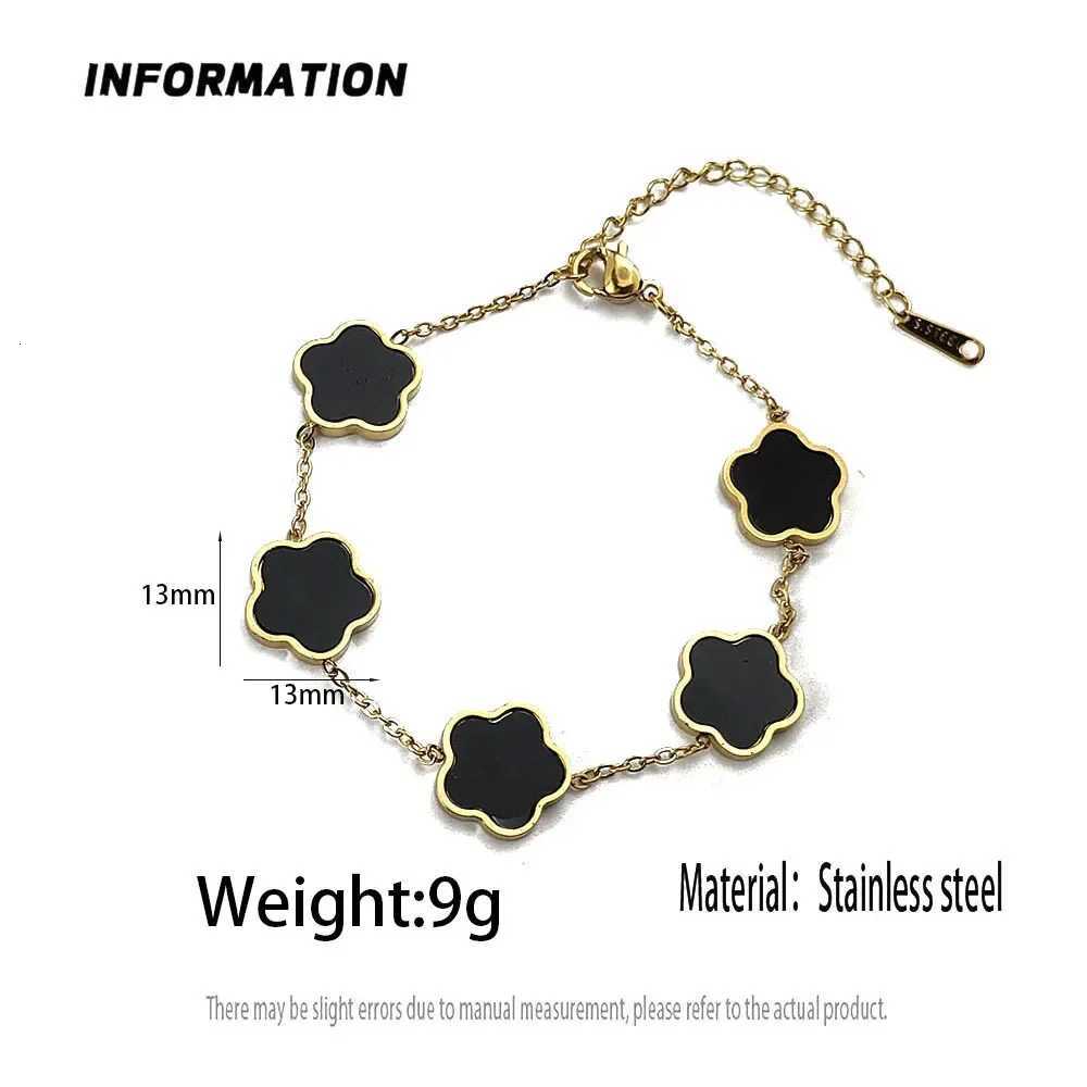 Classic Luxury StainlESS Steel Ladies Adjustable Five Flower s for Women New Fashion Party Jewelry Gifts M251213