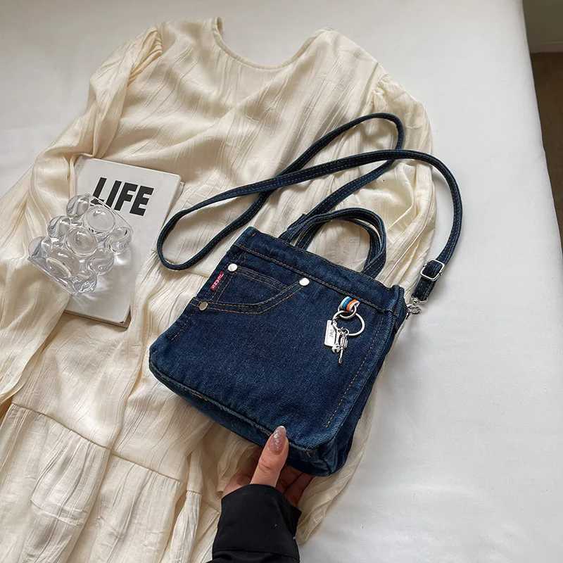 Ladies Crossbody Bags Creative Retro Washed Denim Personalized Fashionable Verstaile Handbags High-quality Shoulder Bags GirlT251213