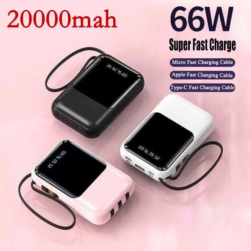 NEW 20000mAh Mini Power Bank 66W Portable Charger Fast Charging Powerbank External Spare Battery for IPhone Phone H251213
