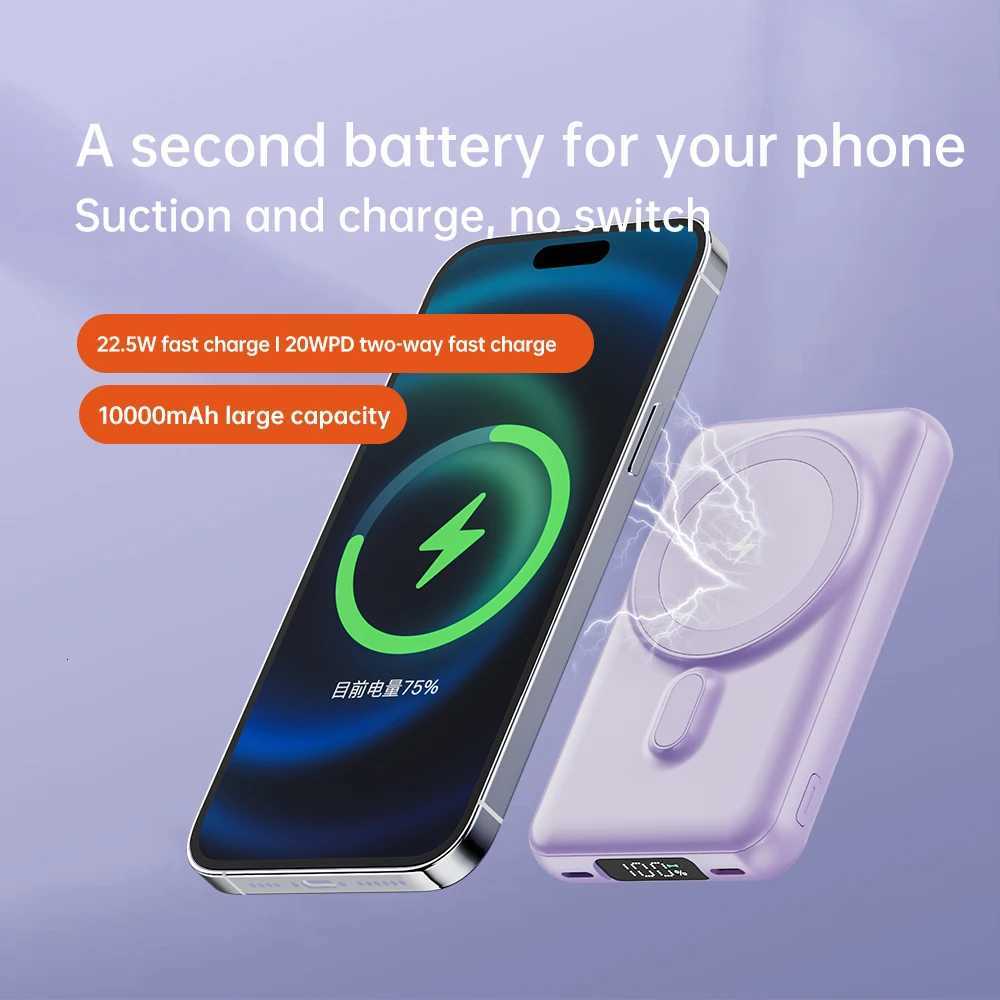 Portable Back Backup Battery Mafe Powerbank Power Bank for iPhone Wireless Phone Charger for iPhone 16 15 14 13 12 H251213