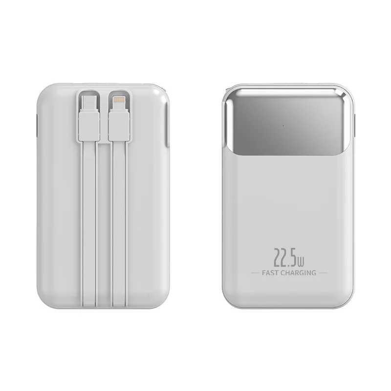 20000mAh Wall Charger Power Bank with Cable AC Plug Powerbank for iPhone 16 15 225W Fast Charging Spare Battery H251213