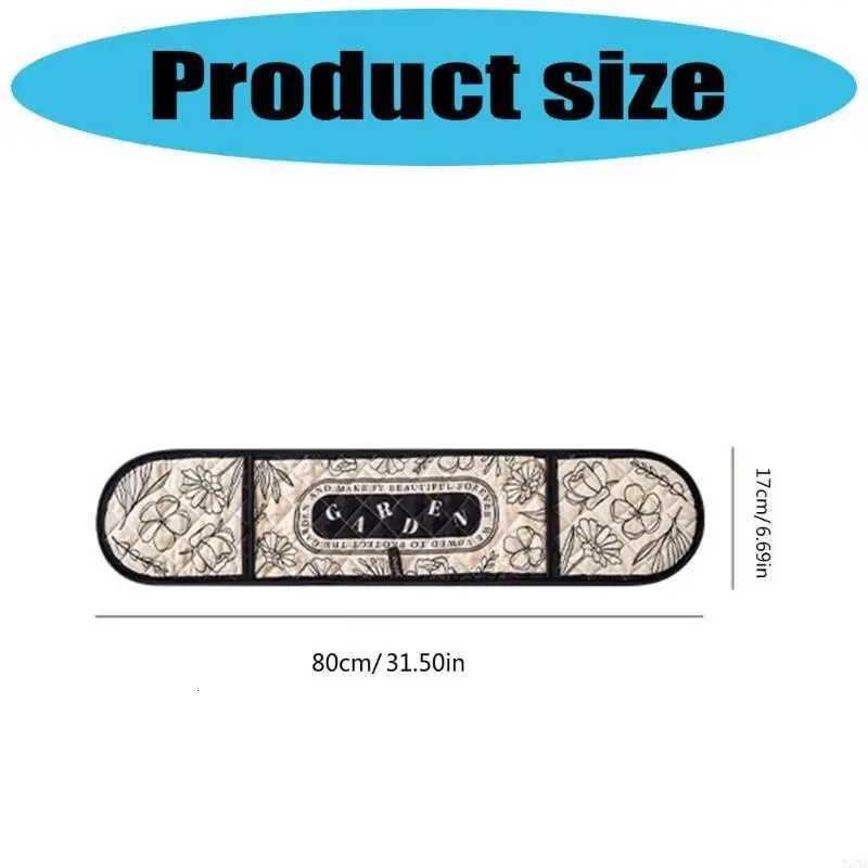 8017cm Practical Heat Resistant Oven Mittens Creative Flower Pattern Long Safety Gloves for Kitchen Bakery Use H251212