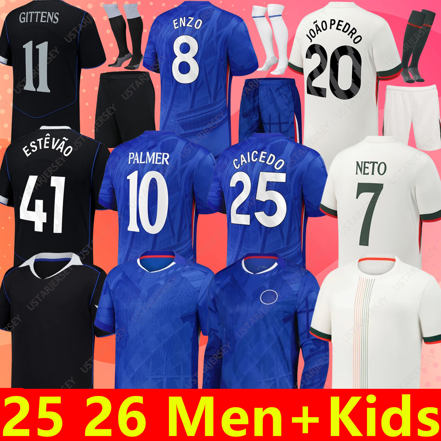 chelase jersey 25 26 Cole Palmer CAICEDO Sancho Enzo JOAO PEDRO jersey NETO ESTEVA0 GITTENS DELAP CUCURELLA kit kids Chelse Football Shirt cfc jersey chelses jersey