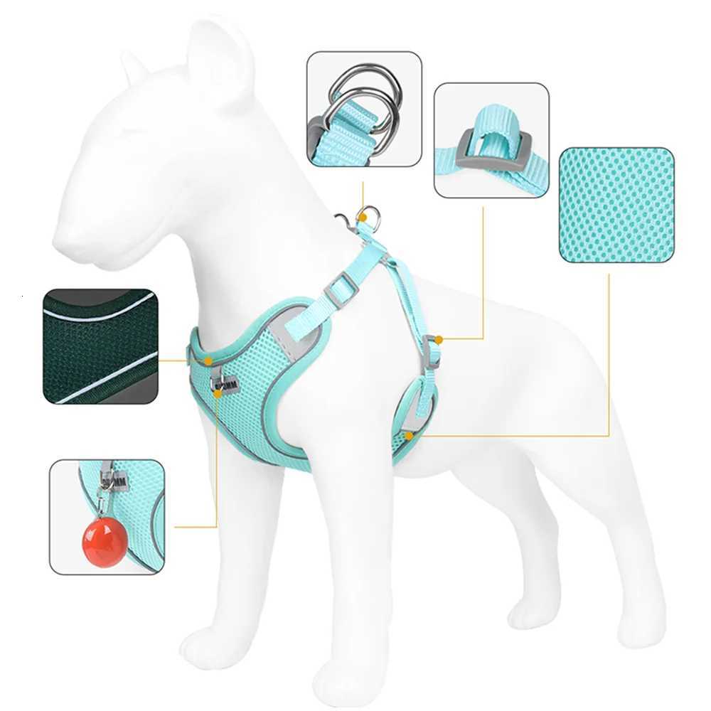Mesh Breathable Pet Harness for Small Medium Dogs Outdoor Puppy Dog Harnesses and Leash for Walking Pomeranian mascotas Supplies M251213