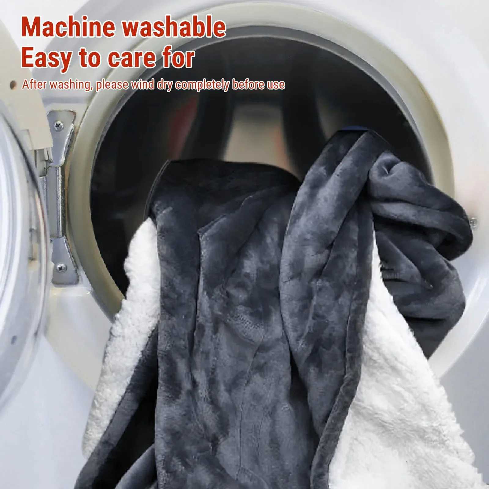 Heated Blanket with Sleeves Hood and Foot Pocket Flannel 10 Heating Level Electric Wearable Blanket with 3 Time Setting 50x70in Y251212