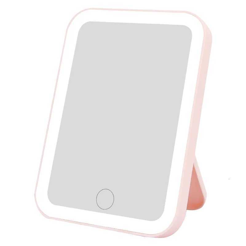 3 Colors LED Vanity Mirror with Touch Screen USB Rechargeable Dimming Makeup Mirror PortableT251213