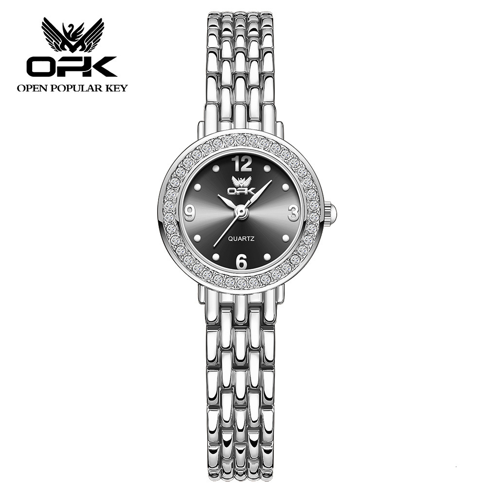 OPK Designer Women's Watch Waterproof Outdoor Sports Luxury Free Shipping Wholesale Fashionable Small Green Diamond-encrusted Quartz Women's