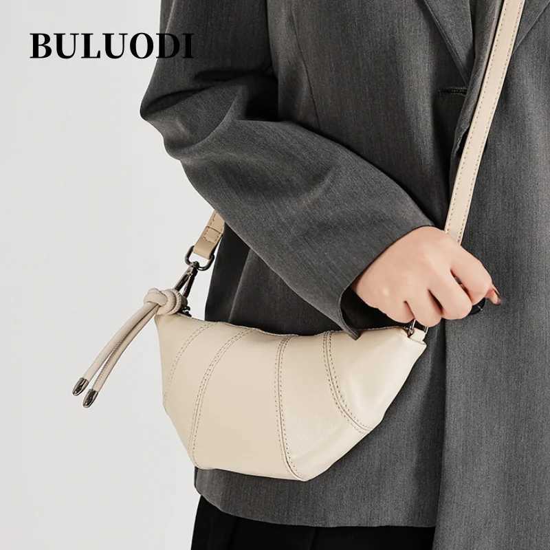 Womens Croissant Shoulder Bag Fashion Luxury Genuine Leather Handbag with Zipper Inner Pocket for Girl Party Shopping GiftT251213