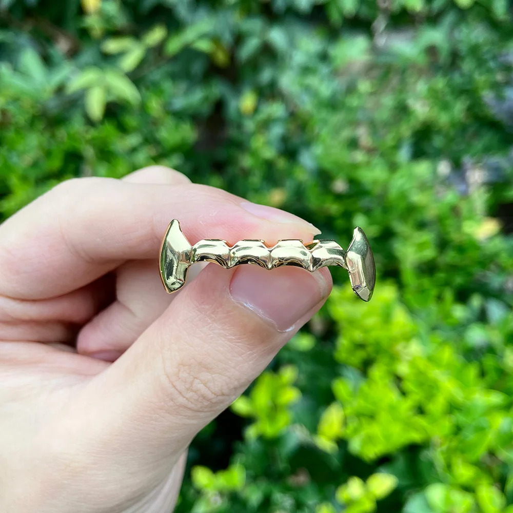 RACHELZ Hip Hop Glossy Teeth Fangs Trend Mouth Tooth Caps Decor For Women Men Jewelry Halloween Jewelry Gift 251208{category}