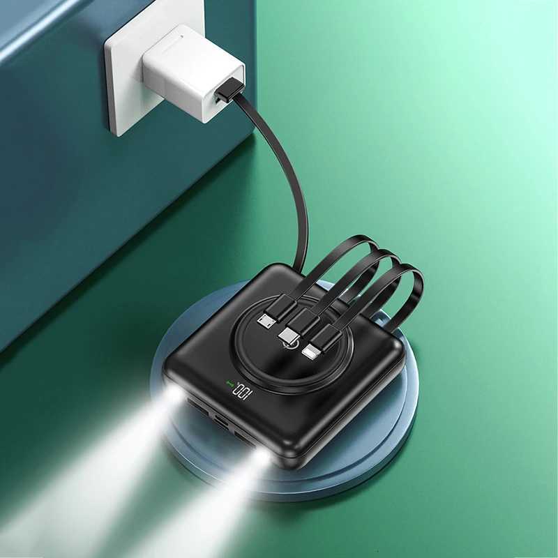 20000mAh mini Wireless Power Bank Built in Cable Portable Charger Powerbank for IPhone 16 15 S24 S23 H251213