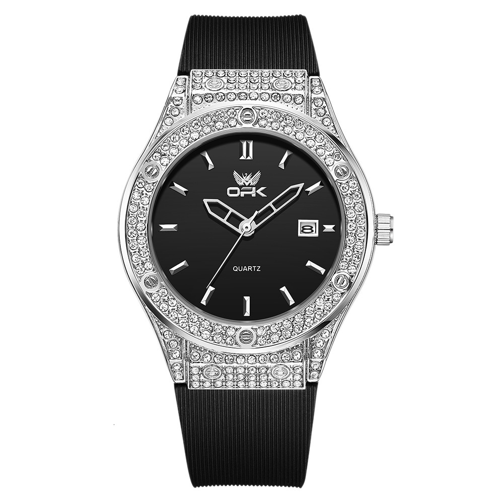 OPK Designer Ladies' Watch With Diamond-encrusted Large Dial, A Fashionable All-diamond High-end Ladies' Watch, Waterproof Quartz Watch