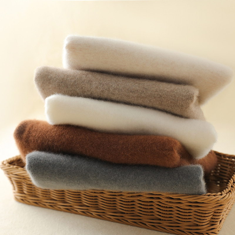 Autumn Winter New Womens Half Turtleneck Cashmere Sweater Loose Pullover Versatile Sweater Inner Knitted Cashmere Base Shirt