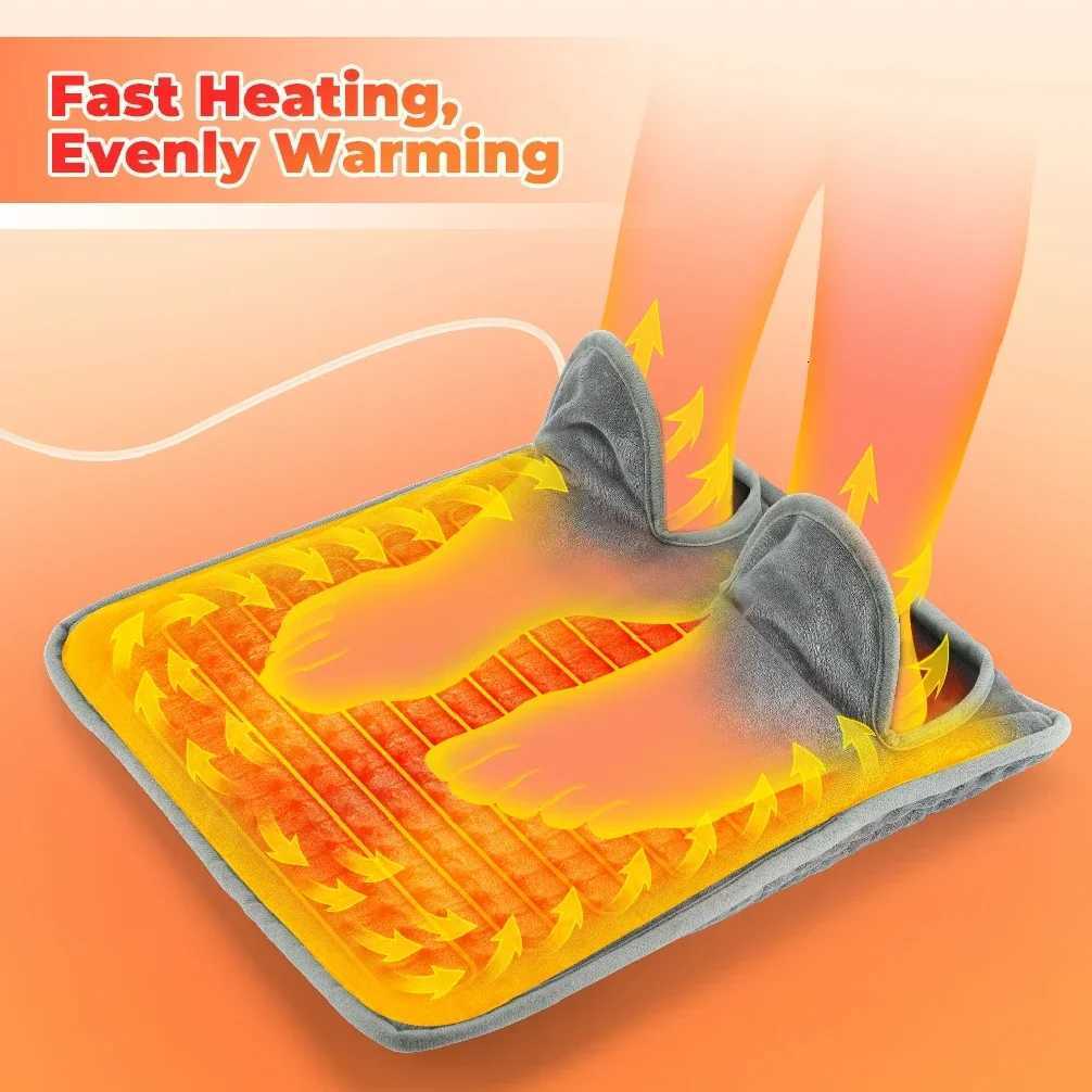 Electric Heating Foot Pad Washable Feet Warmer Household Soft Plush Thermal Heating Blanket Foot Warming Mat Home Office Bedroom Y251212