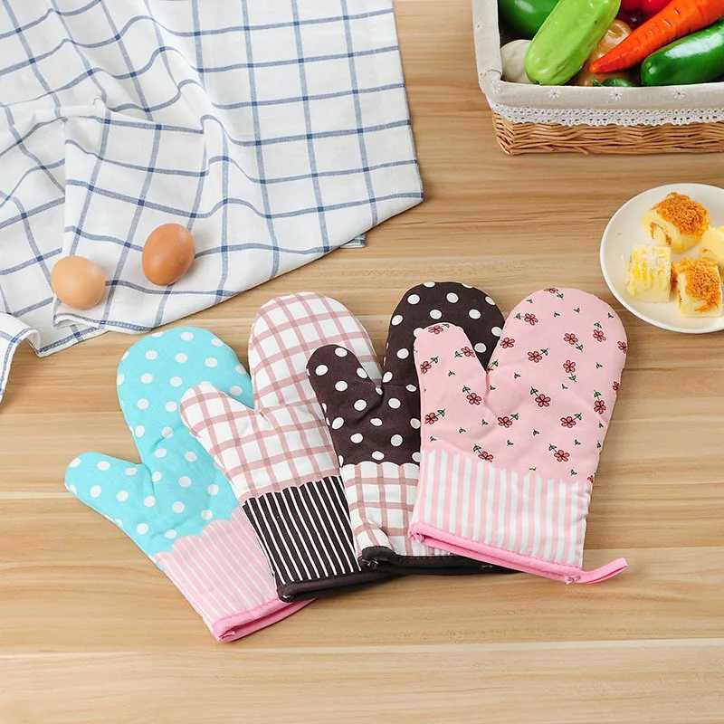 T Microwave heat insation gloves Thicke heat resistant gloves padded kitchen baking heat proof oven gloves H251212