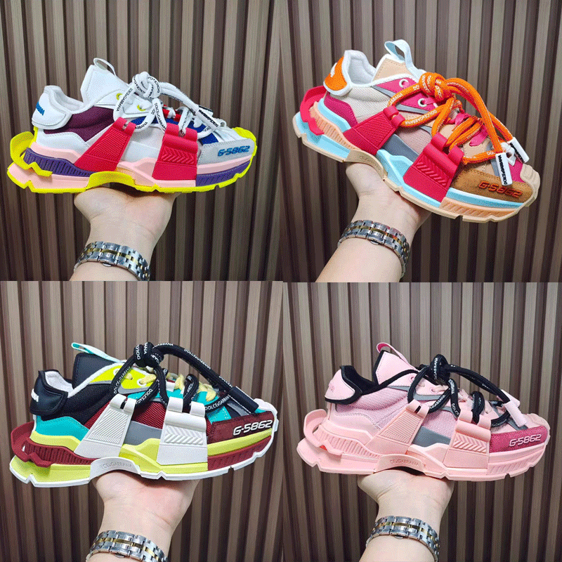 Designer Shoes 5862 Space Sneaker Luxury Men Women Shoes Trendy retro Calfskin Sneakers Casual Platform Trainers popular Couple Shoes