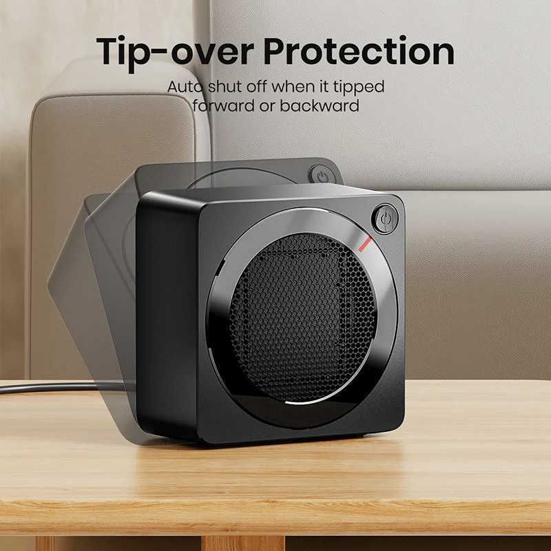 GAIATOP Space Heater 500W Energy Efficient Space Heaters for Indoor Use PTC Ceramic Fast Heating Electric Desk Heater Overhea Y251213