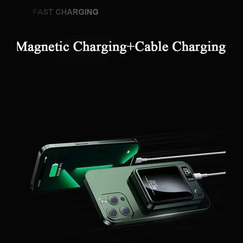 100000mAh Magnetic Power Bank Wireless Fast Charger for Portable Auxiliary Battery Pack For iPhone H251213