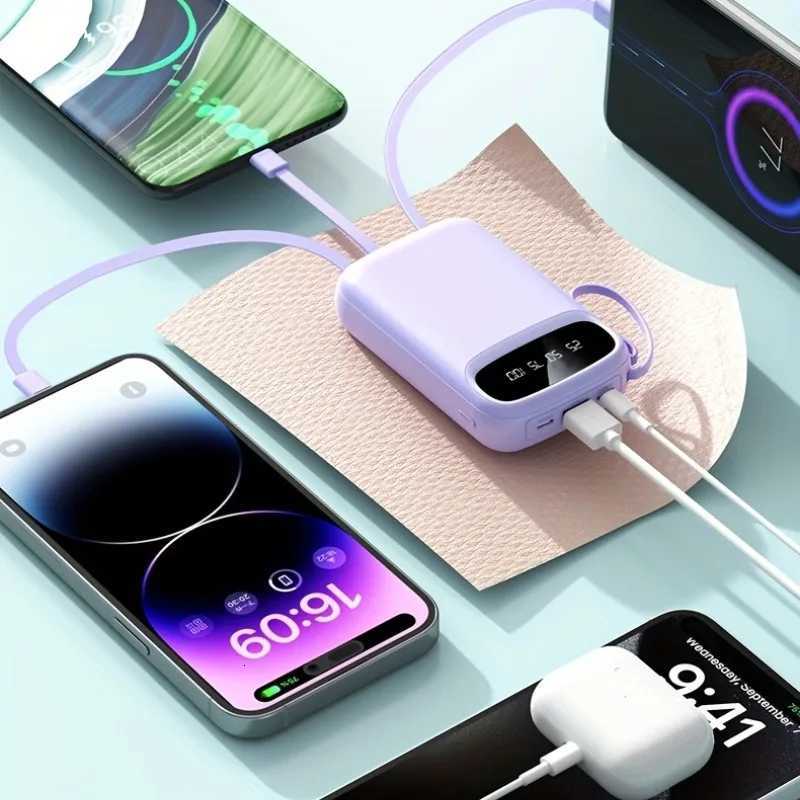 20000mAh 4 in1 Built-in Cable Power Bank 225W Fast Charging Portable Charger tra Slim External Battery for IPhone H251213