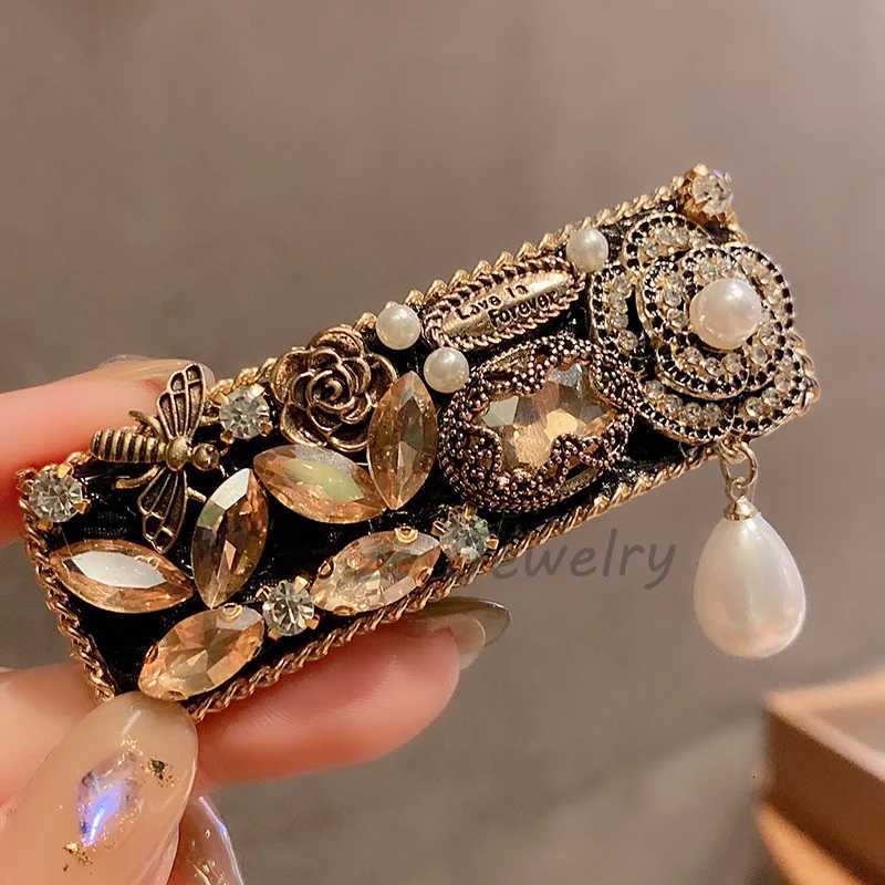 Vintage Hair Clip Green Fashion flower Clip Hair Jewelry Korean Hairpins Hair accessory Y251213