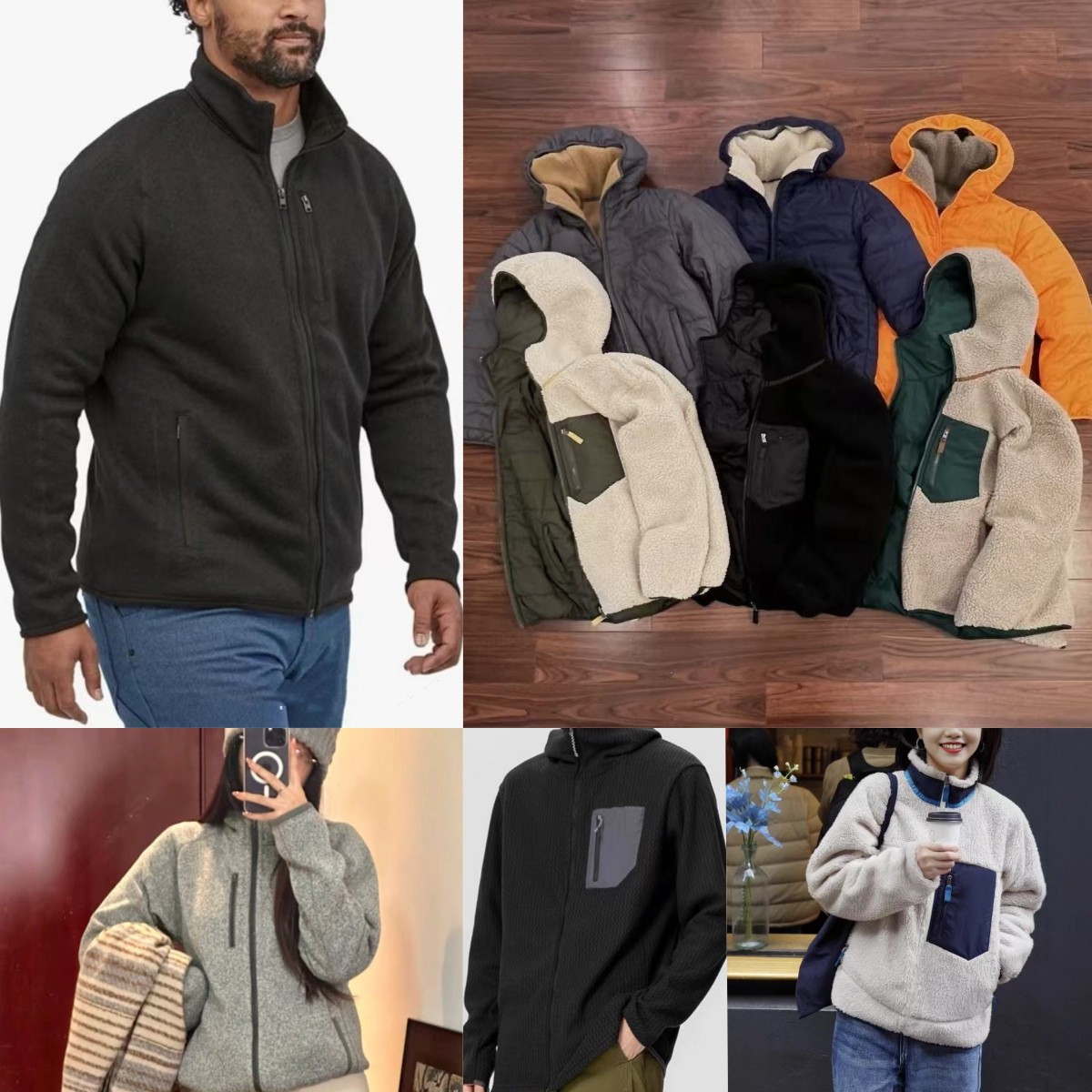 Men Jackets Fleece Zip Up Jacket Designer Thick Warm Down Coat Classic Retro Antumn Unisex Model Lamb Cashmere Outerwear Coats Winter Outdoor Coats