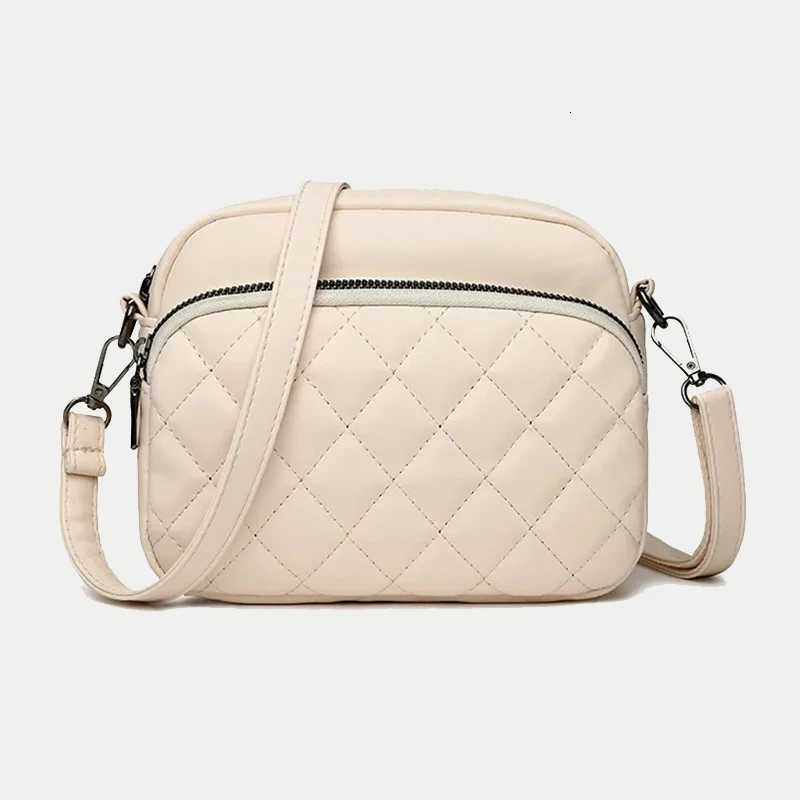 Simple Fashion Plaid Shoulder Bags For Women PU Leather Crossbody Messenger Bag Phone Purse Lady Small Handbag ClutchT251213