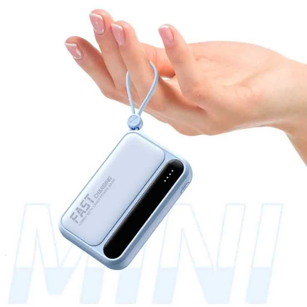 4 In1 20000mAh Power Bank Built in Cables Large Capacity Mini Portable External Battery with Digital Display For iPhone H251213