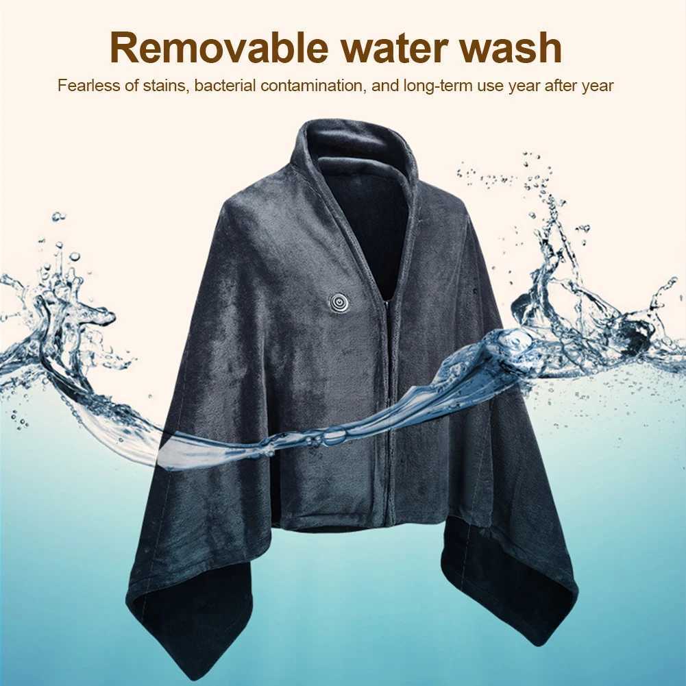 USB Electric Heated Blanket 3Heating Levels Fleece Heated Blanket Portable Body Warmer Blanket Quickly Heated Cape Pad forOffice Y251212