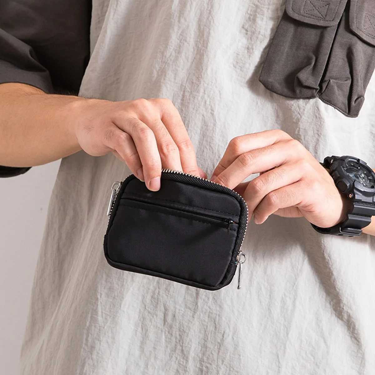 Slim-style waterproof nyl small wallet mti-functial card holder keychain wens coin purse Y251213