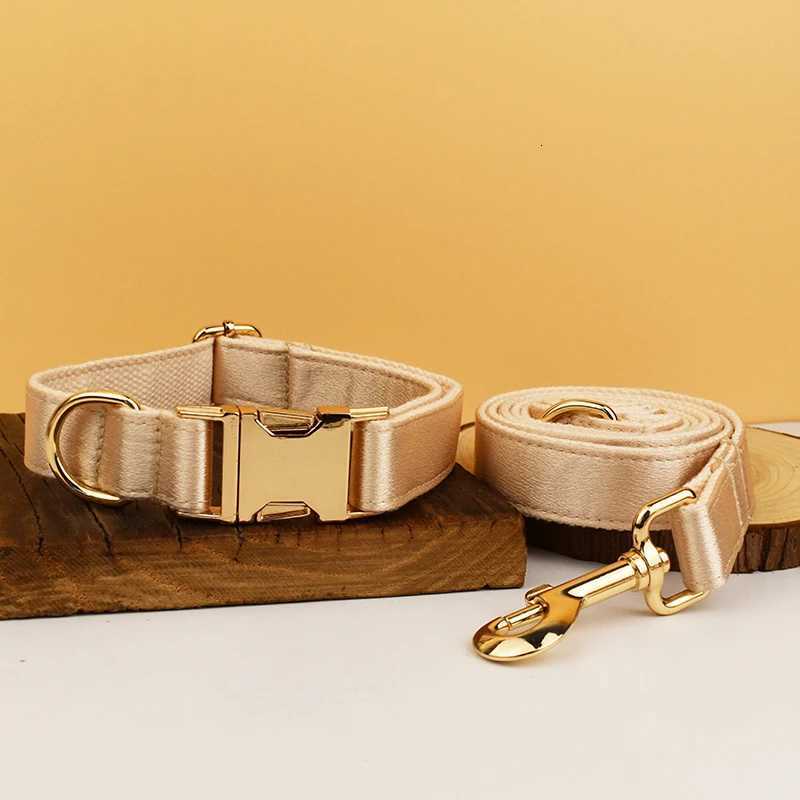 Popular Luxury Customized Designer Dog Accessories Silky Polyester Personalized Dog Collar Leashes Harness Bow Crystal04 M251213