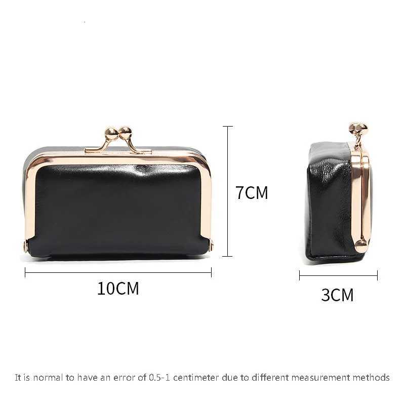 Versatile Vintage Genuine Leather Lock Mini Pouch Exquisite Coin Purses for Jewelry Lipsticks Daily Tiny Items Y251213