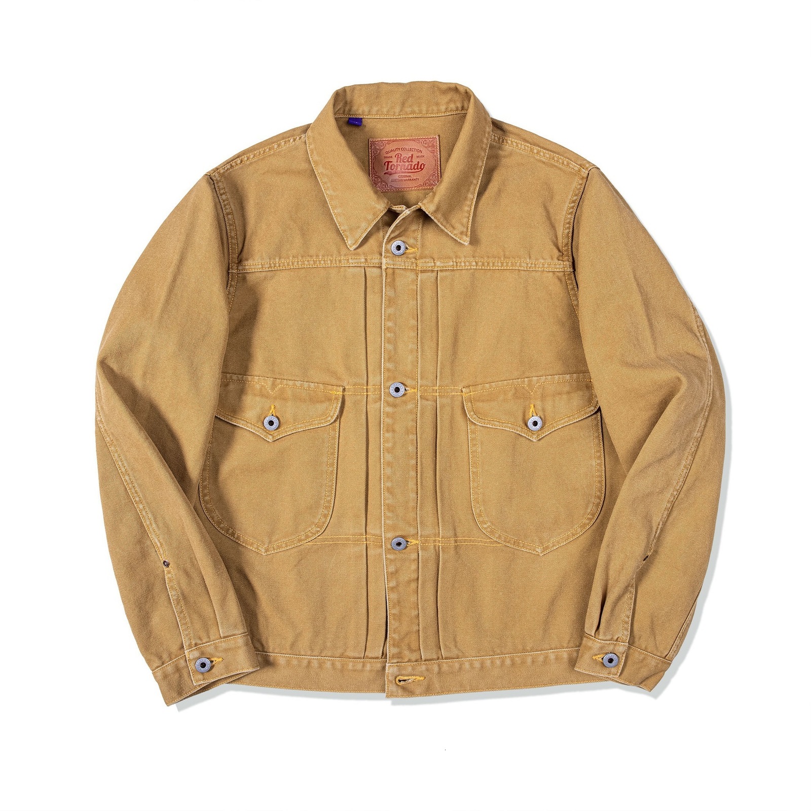 Yuezhe American Style Canvas Ranch Jacket Western Washed Paris Button Coat Replica Rising Sun 250409