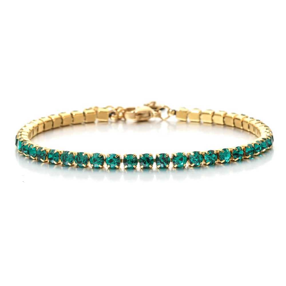 Minimalist Stainless Steel Crystal Tennis s For Woman Girls Simple Rhinestone Crystal Chain Fashion Jewelry M251213