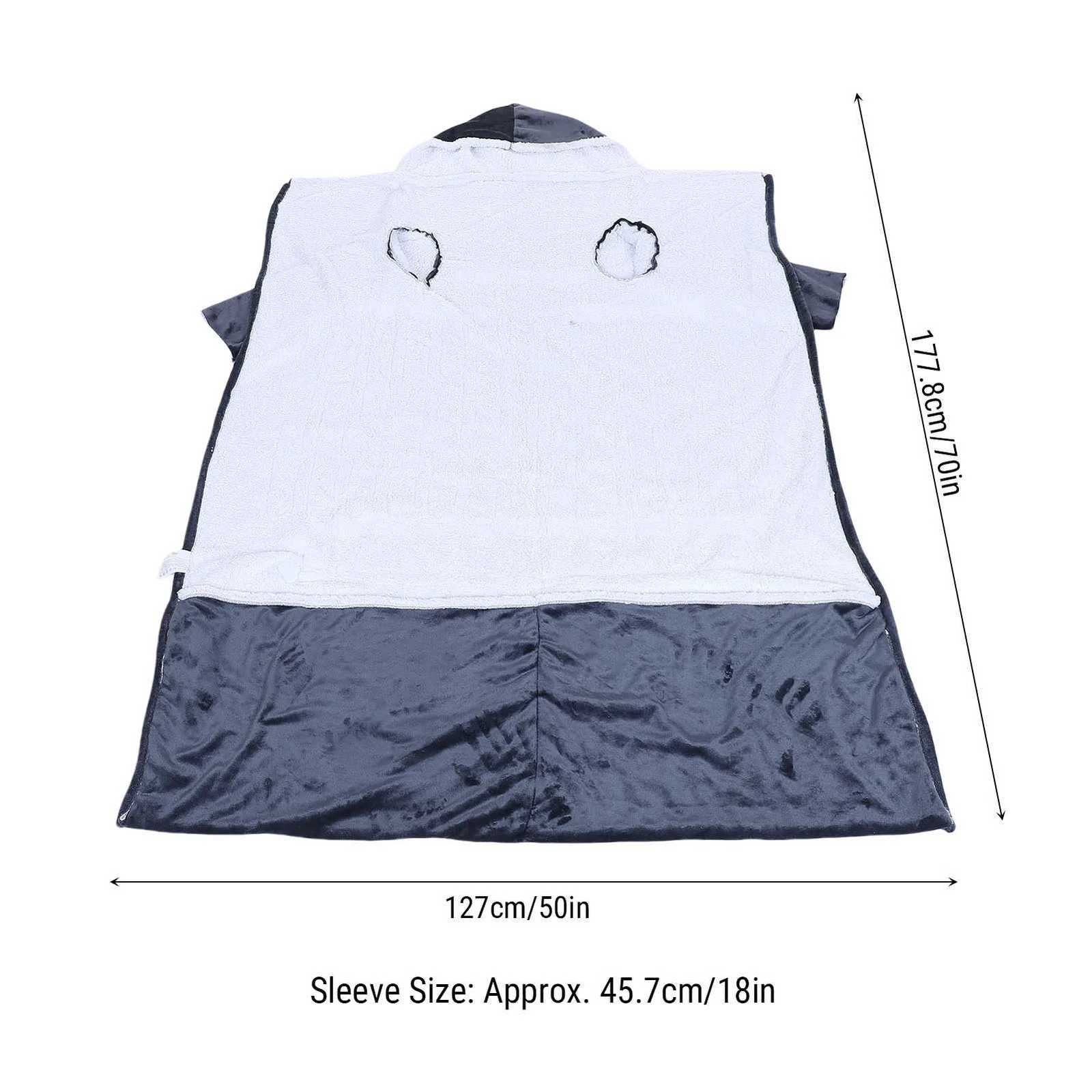 Heated Blanket with Sleeves Hood and Foot Pocket Flannel 10 Heating Levels Electric Wearable Blanket with 3 Time Settings Y251212