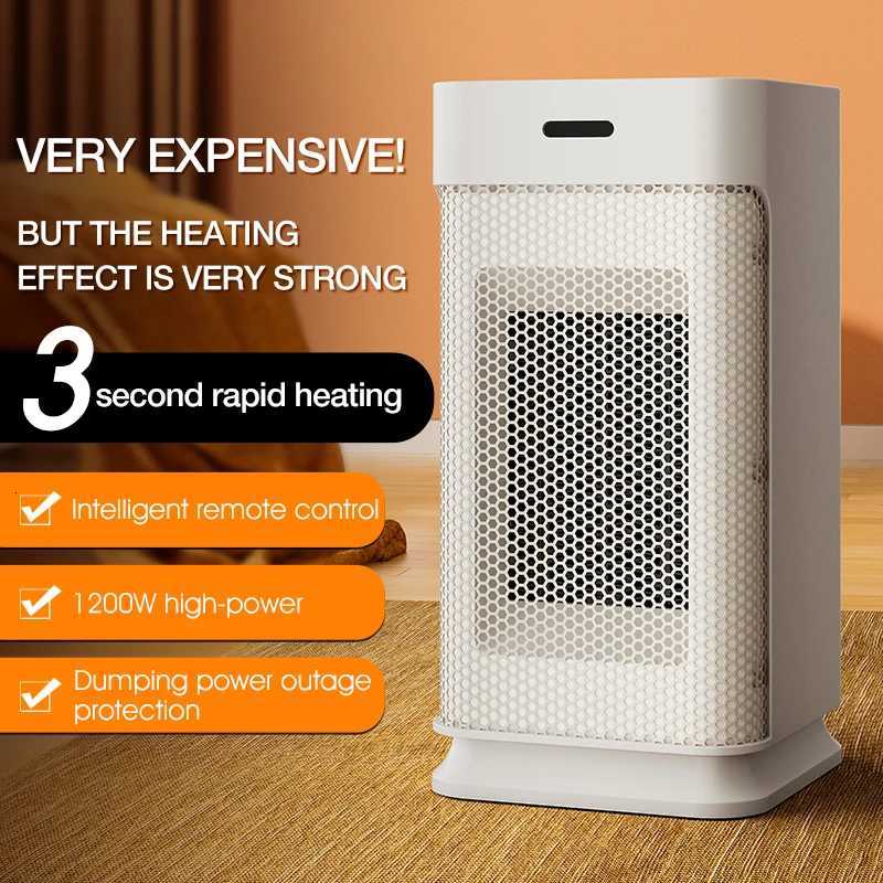 Portable Space Heater For Home Office PTC Ceramic Fast Heating 1200W Electric Fan Heater With Oscillation Remote/Timer Y251213