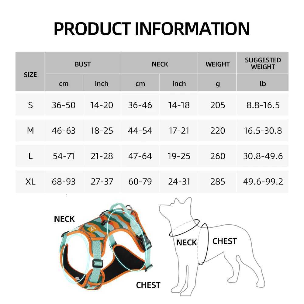 Adjustable Harness Dog Reflective Safety Training Walking Chest Vest Leads Collar For French Bulldog Pets Dogs Accessories M251213